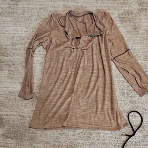 Zaful Light Brown Long Sleeve Top